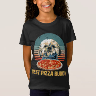 Best Pizza Buddy - Sweet Shih Tzu loves Pizza with T-Shirt