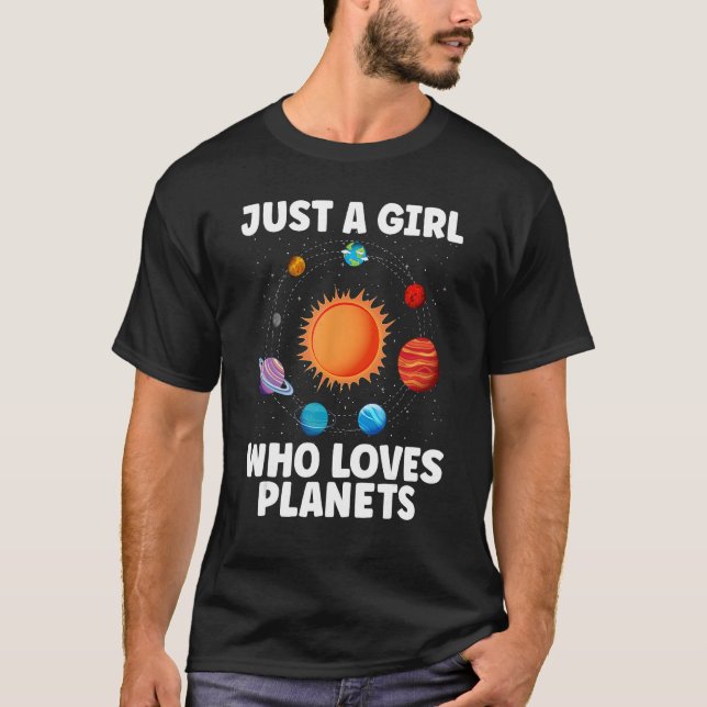 Best Planet Art Girls Kids Solar System Science Ou T-Shirt (Front)