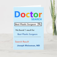 Best Plastic Surgeon Search Thank You Card