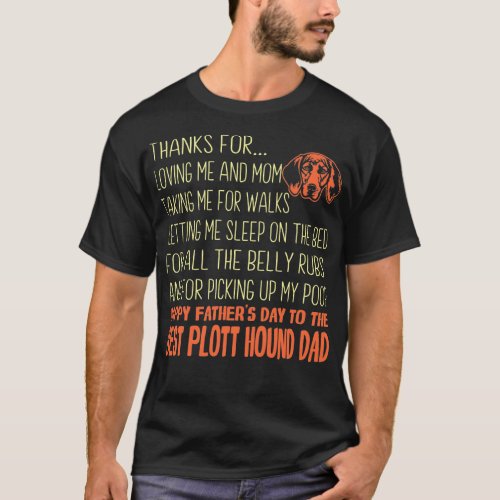 Best Plott Hound Fathers Day Gift T_Shirt