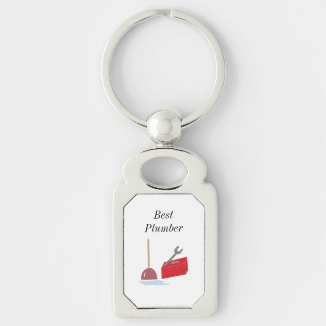 Best Plumber with Plumbing Tools Keychain (Front)