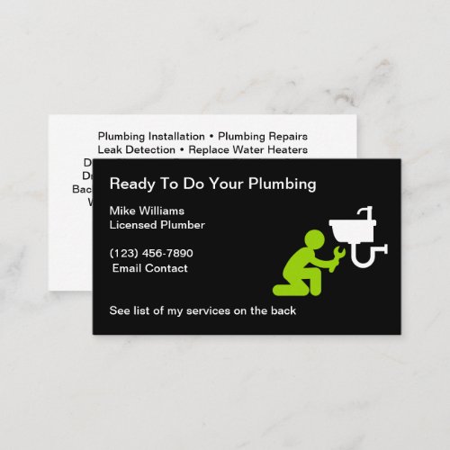 Best Plumbing Business Cards Design Template