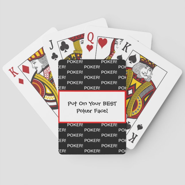 Best Poker Face Red Black White Cards (Back)