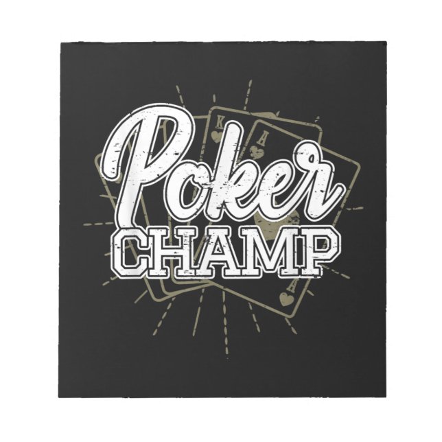 Best Poker Player Poker Cards Game Notepad (Front)