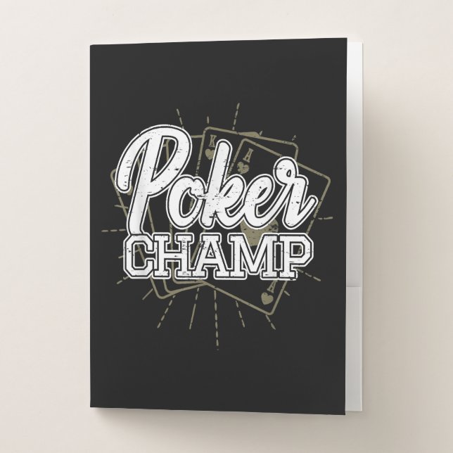Best Poker Player Poker Cards Game Pocket Folder (Front)