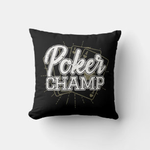 Best Poker Player Poker Cards Game Throw Pillow