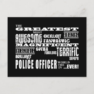 Best Police Officers : Greatest Police Officer Postcard