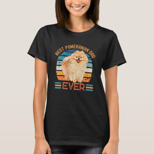 Best Pomeranian Dad Ever Dog Fathers Day Tee