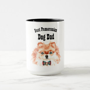 Best POMERANIAN DOG DAD - cute illustrated face Mug