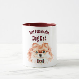 Best POMERANIAN DOG DAD - cute illustrated face Mug