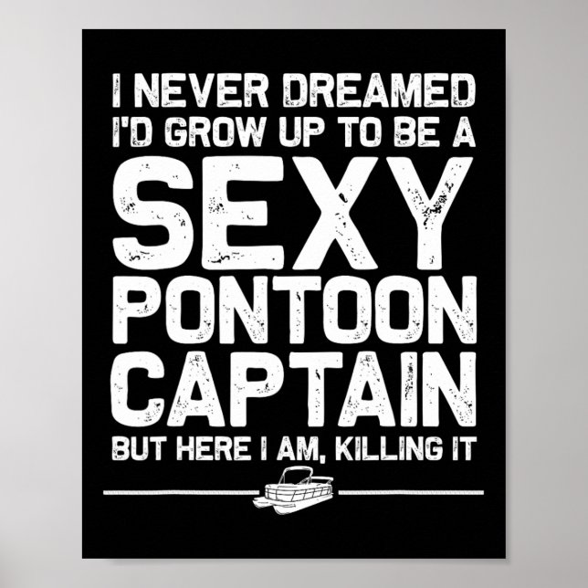 Best Pontoon Captain Art For Men Women Boating Pon Poster (Front)