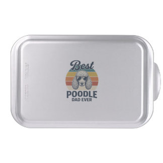 Best Poodle Dad Ever Vintage Engraved Dog Shirt_1 Cake Pan