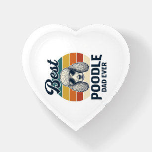 Best Poodle Dad Ever Vintage Engraved Dog Shirt_1 Paperweight