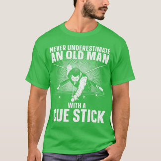 Best Pool Art for Men Grandpa Billiard Player Pool T-Shirt