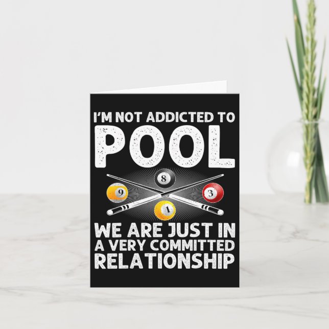 Best Pool Art For Men Women Boys Billiard 8 Ball P Card (Front)