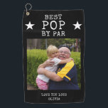 Best Pop by Par Personalized Grandpa Photo Gift  Golf Towel<br><div class="desc">Black and white  Best pop by Par golf towel personalized with photo and name. Makes best gifts for golfers for fathers day, birthday and holidays.</div>