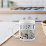 Best Pop Ever 4 Photo Collage Grandpa Coffee Mug<br><div class="desc">Create a sweet keepsake for a beloved grandfather this Father's Day or Grandparents Day with this simple design that features four of your favorite photos. "Best Pop Ever" appears across the top in shades of blue.</div>