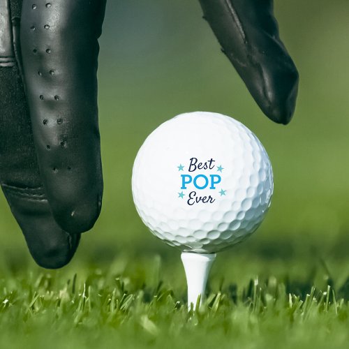 Best Pop Ever  Cool Fathers Day Grandfather Golf Balls