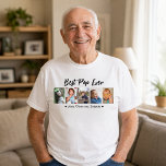 Best Pop Ever Grandkids 5 Photo Collage White T-Shirt<br><div class="desc">Cute photo collage tshirt personalized with 5 photos , Best Pop Ever typography and grandkids names. makes a special gift for father's day, grandparents day , birthday and christmas.</div>