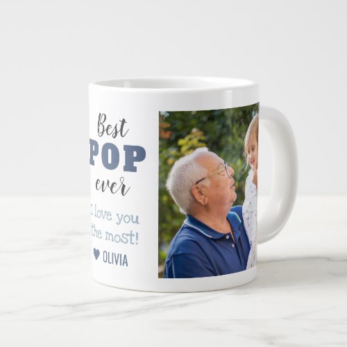 Best Pop Ever Love You Most 2 Photo Giant Coffee Mug