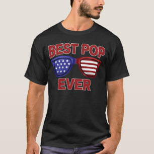 Best Pop Ever Us Flag Grandpa Fathers Day Gift T-Shirt