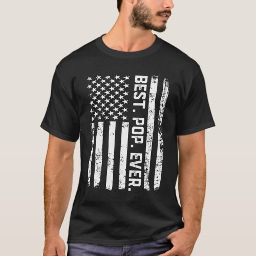 Best Pop Ever Vintage American Flag T_Shirt