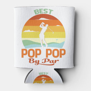 Best Pop Pop By Par Father's Day Golf Shirt Gift Can Cooler