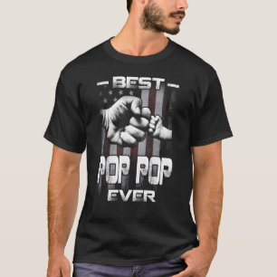 Best Pop Pop Ever Fist bump USA Flag Father's Day T-Shirt
