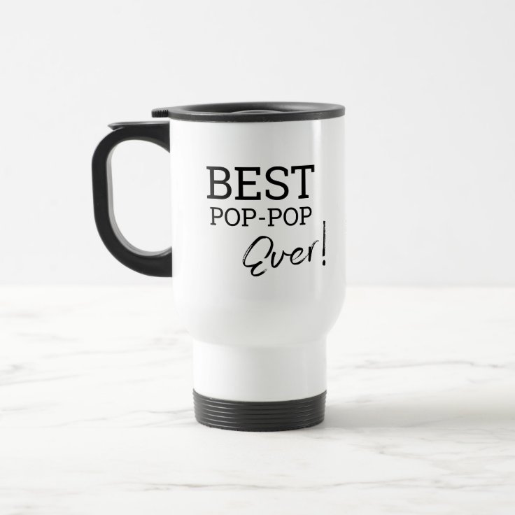 Best Poppop ever Typography custom photo Mug Zazzle