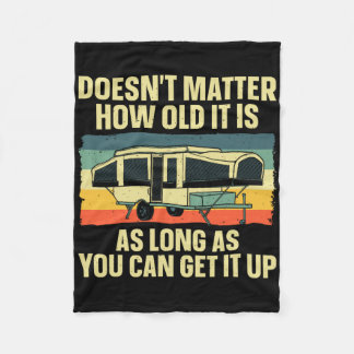 Best Pop Up Camper Art For Men Women Pop Up Traile Fleece Blanket