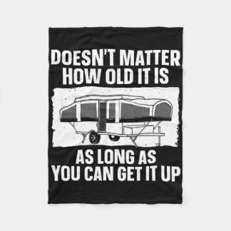 Best Pop Up Camper Art For Men Women Pop Up Traile Fleece Blanket