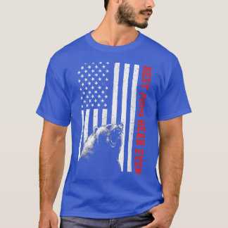 Best Popo Bear Ever USA American Flag Father's Day T-Shirt