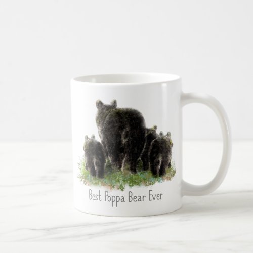 Best Poppa Bear Ever Fun Quote for Dad Coffee Mug