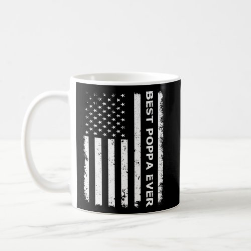 Best Poppa Ever American Flag Gift For Fathers Da Coffee Mug