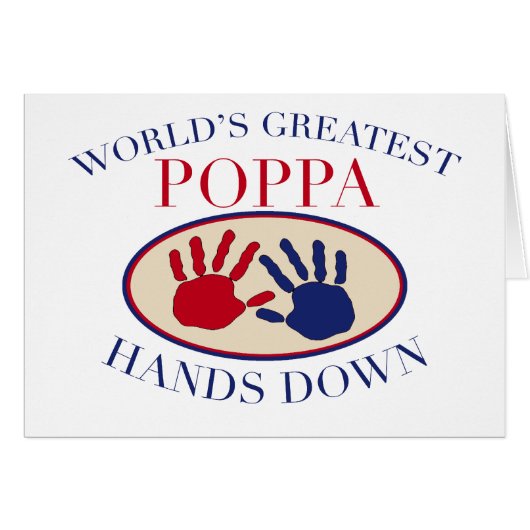 Best Poppa Hands Down Cards (Front Horizontal)