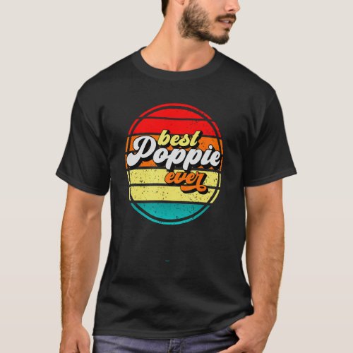 Best Poppie Ever Father Day Grandpa Retro Vintage  T_Shirt