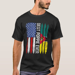 Best Poppie Ever Us Mozambique Flag T-Shirt