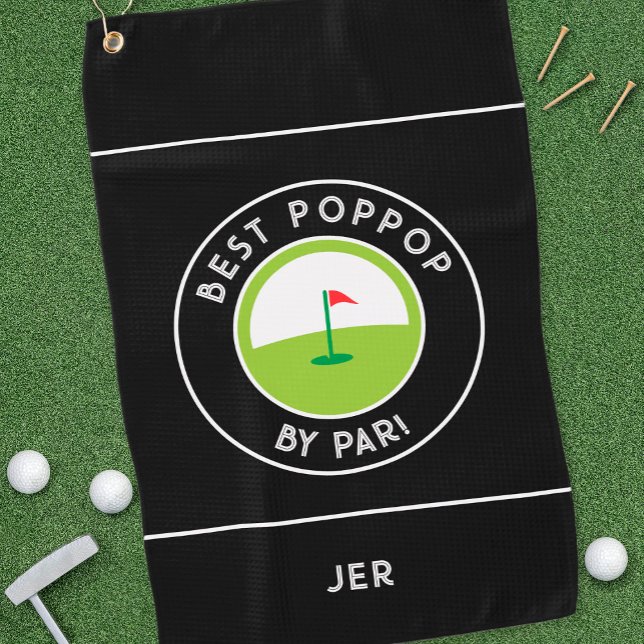 Best Poppop By Par | Fun Father's Day Grandfather Golf Towel (Creator Uploaded)