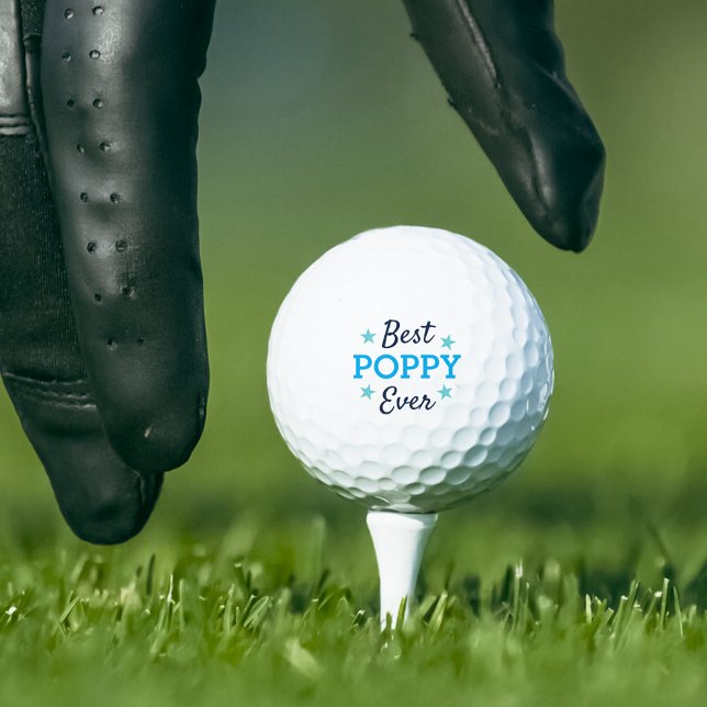 Best Poppy Ever | Cool Father's Day Grandfather Golf Balls (Creator Uploaded)
