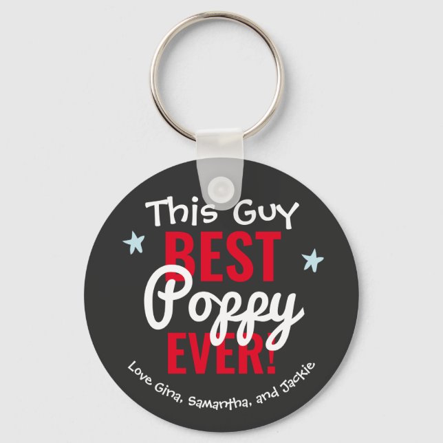 Best Poppy Ever Custom Name Keychain (Front)