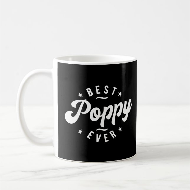 Best Poppy Ever Designs  Grandpa Poppy  Coffee Mug (Left)
