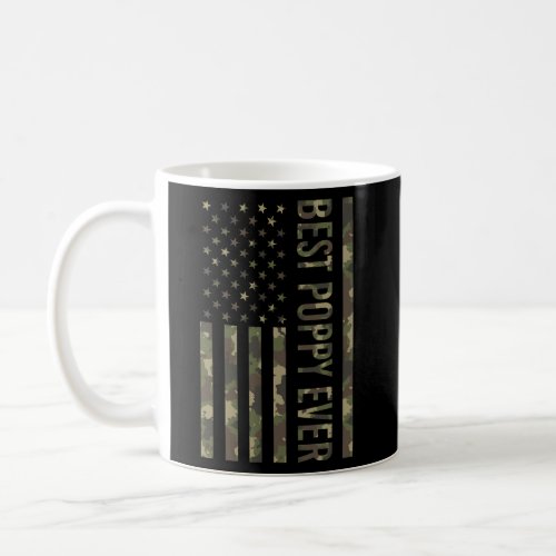 Best Poppy Ever For Fathers Day American Flag Camo Coffee Mug