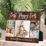 Best Poppy Ever Grandkids 5 Photo Collage Wood  Plaque<br><div class="desc">Create your own photo gift for poppy with multiple pictures of grandkids. Give personalized grandpa gifts with grandchildren names to make it a treasured keepsake. The customized grandpa gifts are perfect for grandpa birthday, father's day, grandparents day and Christmas.</div>