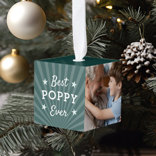Best Poppy Ever Photo Cube Ornament
