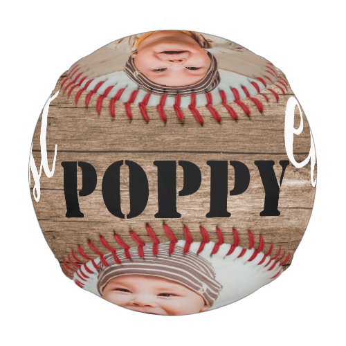 Best Poppy Ever Rustic Wood 3 Photo Collage  Baseball