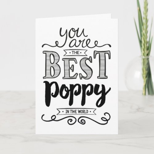 Best Poppy in the World Birthday Card