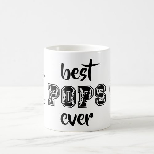 Best Pops Ever Personalized Baseball Theme Coffee Mug