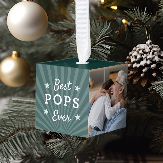 Best Pops Ever Photo Cube Ornament (Creator Uploaded)