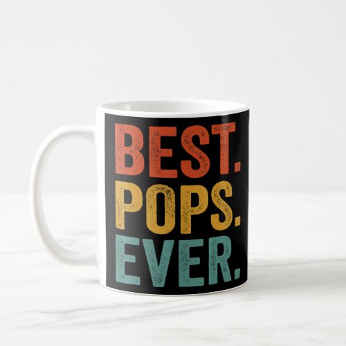 Best Pops Ever Vintage Retro Grandpa Fathers Day  Coffee Mug