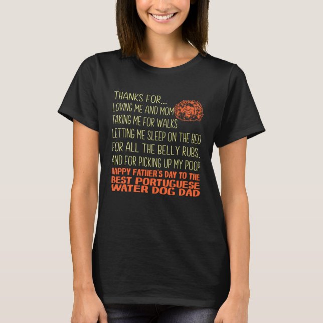 Best Portuguese Water Dog Dad Father s Day T-Shirt (Front)